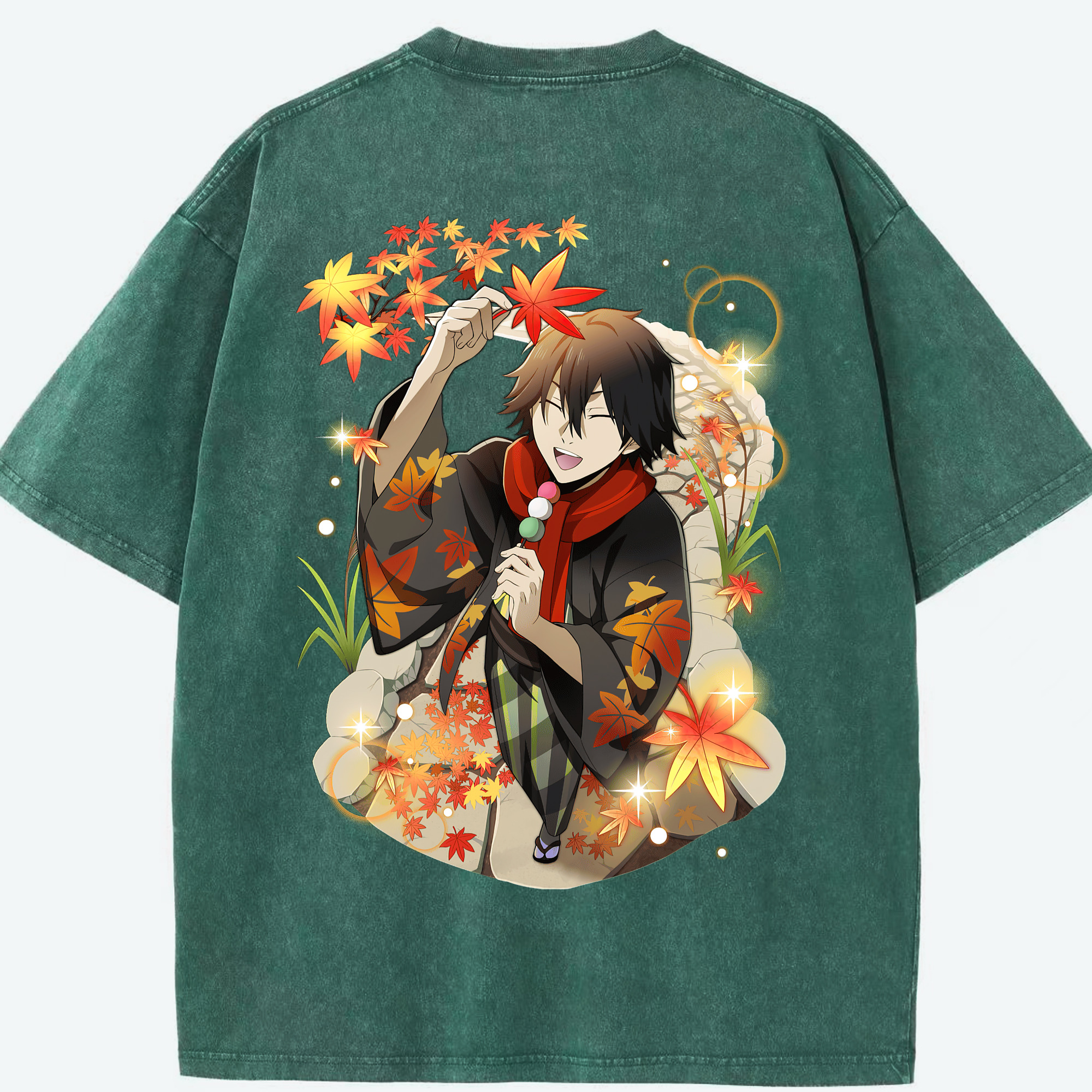 （画像用） 文豪ストレイドッグス Bungo Stray Dogs 綿100% ヴィンテージ風 半袖Tシャツ（背面プリント）